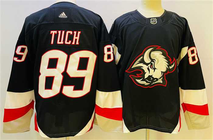 Men%27s Buffalo Sabres #89 Alex Tuch 2022-23 Black Stitched Jersey